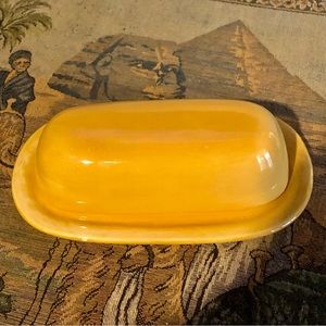 Pottery Barn Sausalito Gold Butter Dish